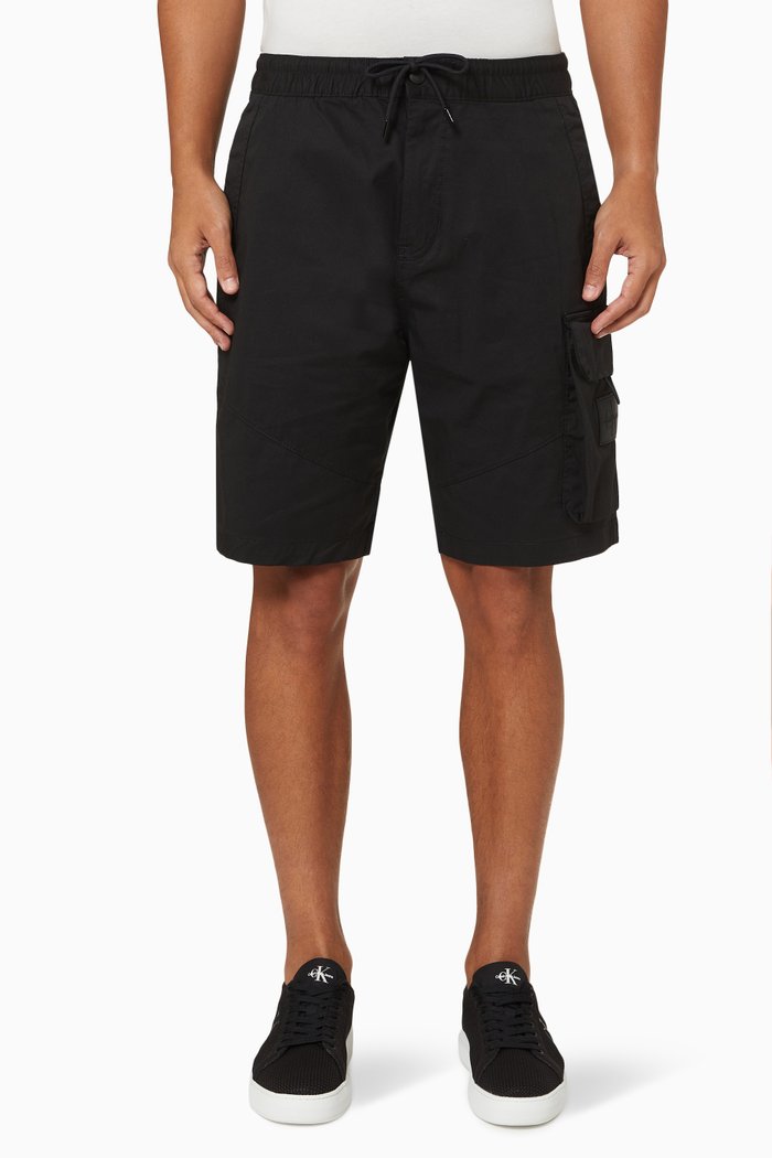 

Cargo Shorts in Cotton, Black