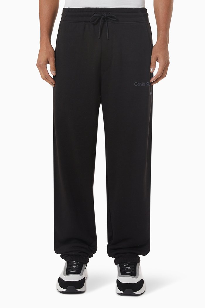 

Oversized Joggers in Cotton Terry, Black