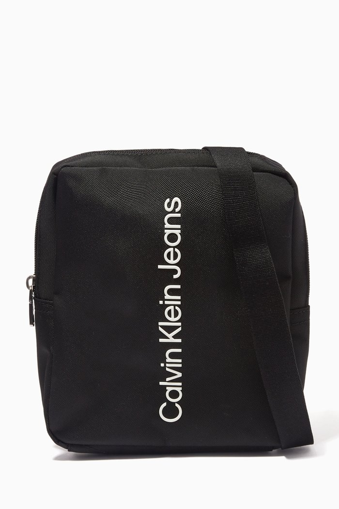 Reporter Bag in Recycled Canvas, Black