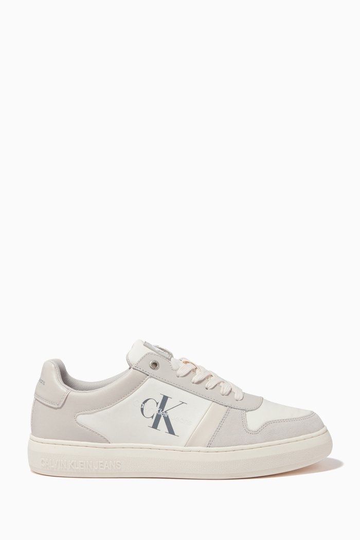 

Logo Sneakers in Recycled Leather, Neutral