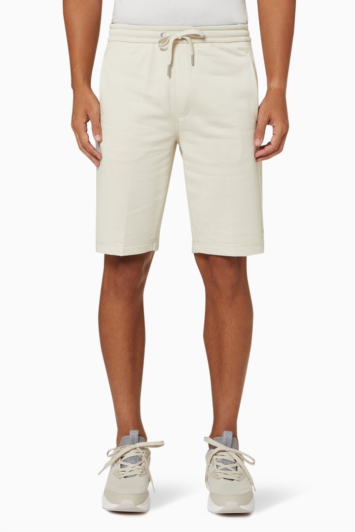 Logo Shorts in Fleece, Neutral