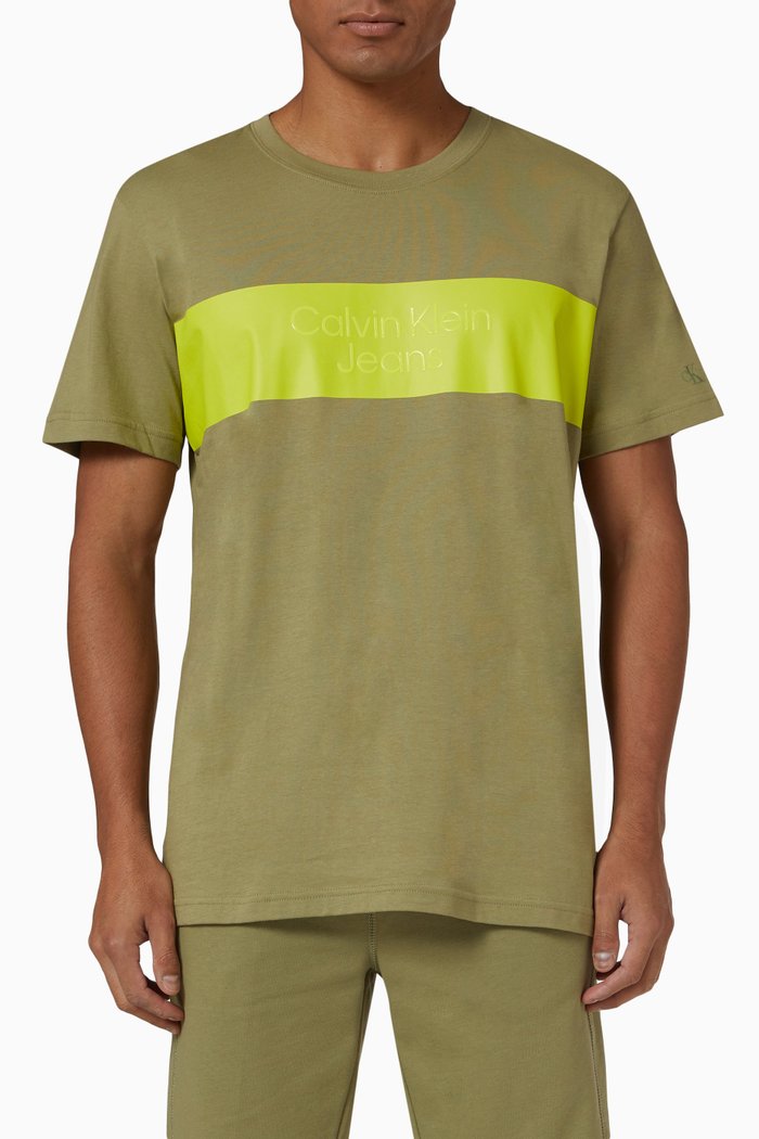 

Block Logo T-shirt in Organic Cotton, Green