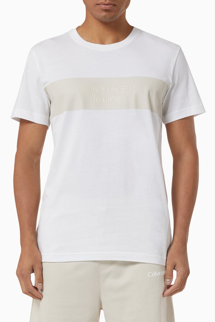 

Block Logo T-shirt in Organic Cotton, White
