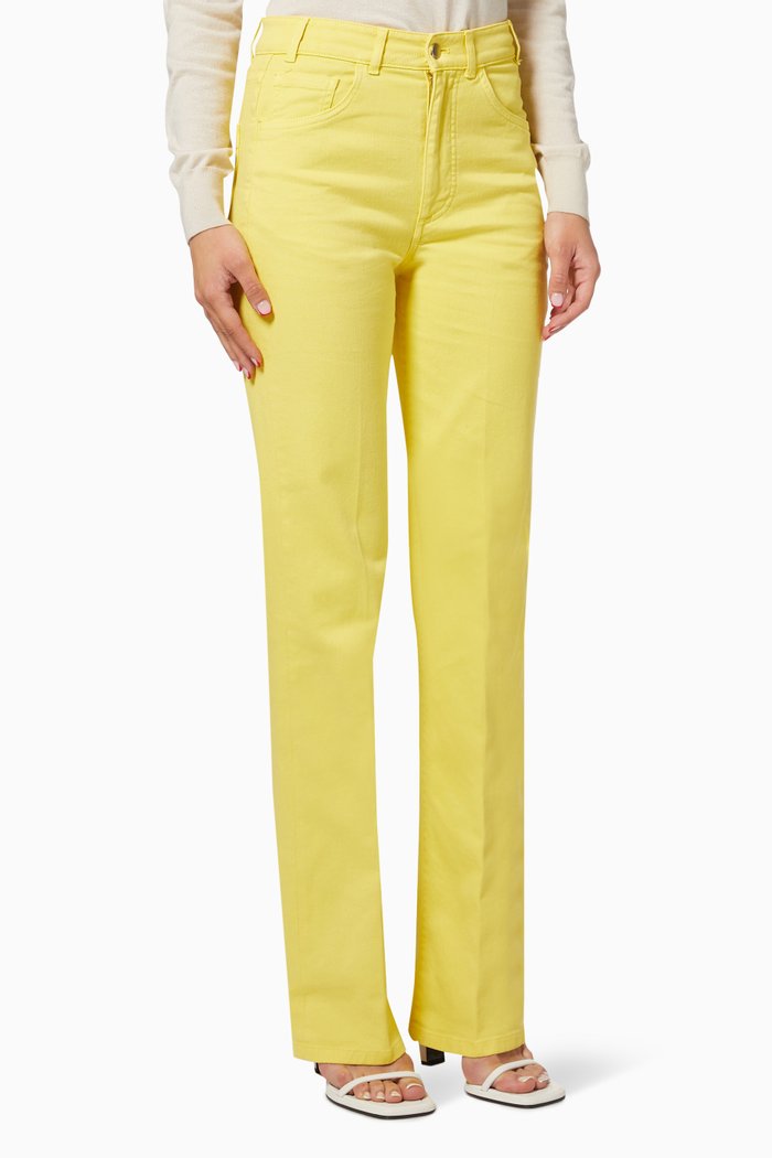 

Gent Pants in Cotton Denim, Yellow