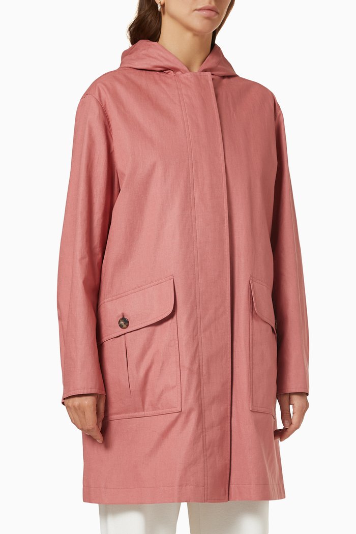 

Payton Parka in Technical Linen, Pink