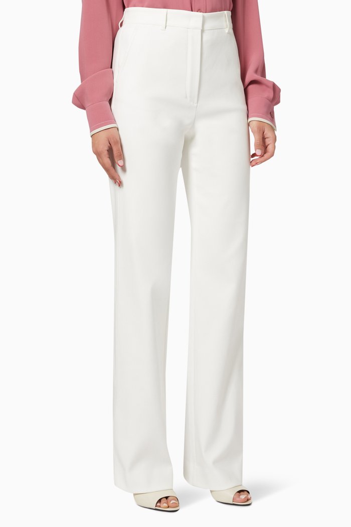 

Kaplan Pants in Cotton Satin, White