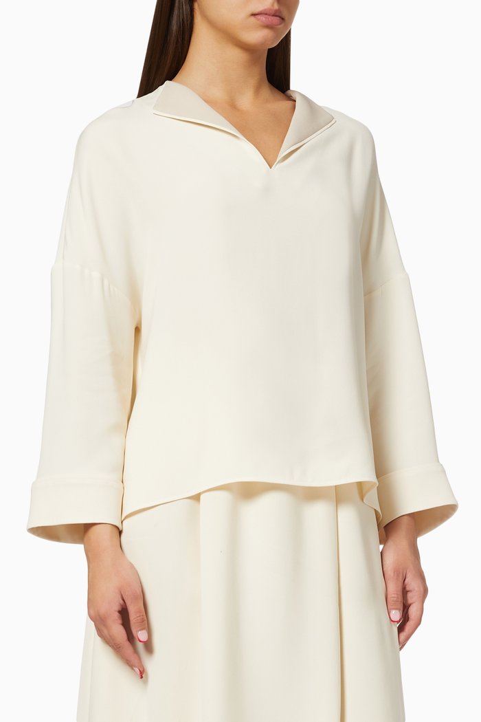 

Ilsa Shirt in Silk Cady, Neutral