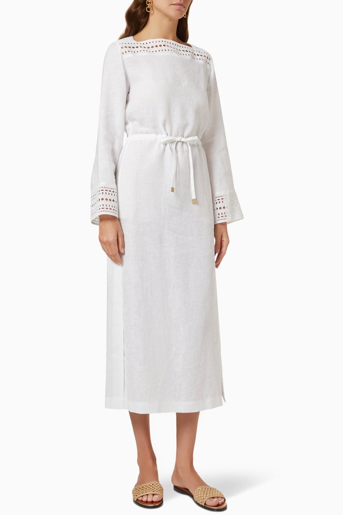 

Norlia Dress in Linen, White