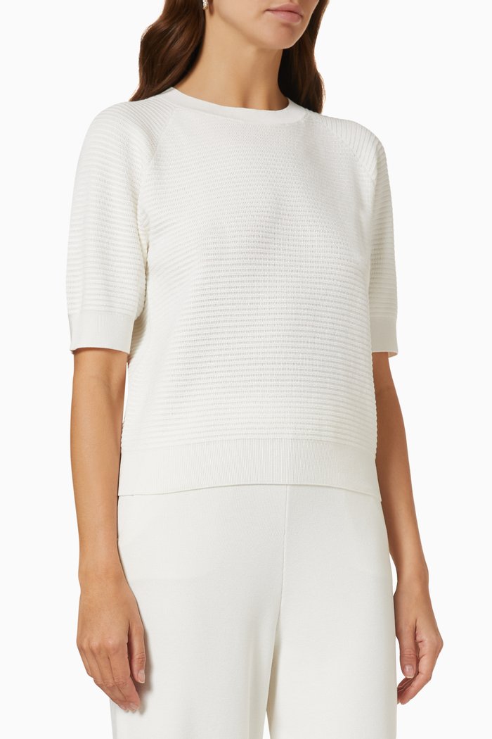 

San Diego Crewneck Top in Silk, Neutral