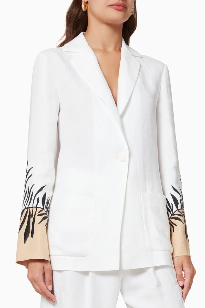 Dea Jacket in Linen, White