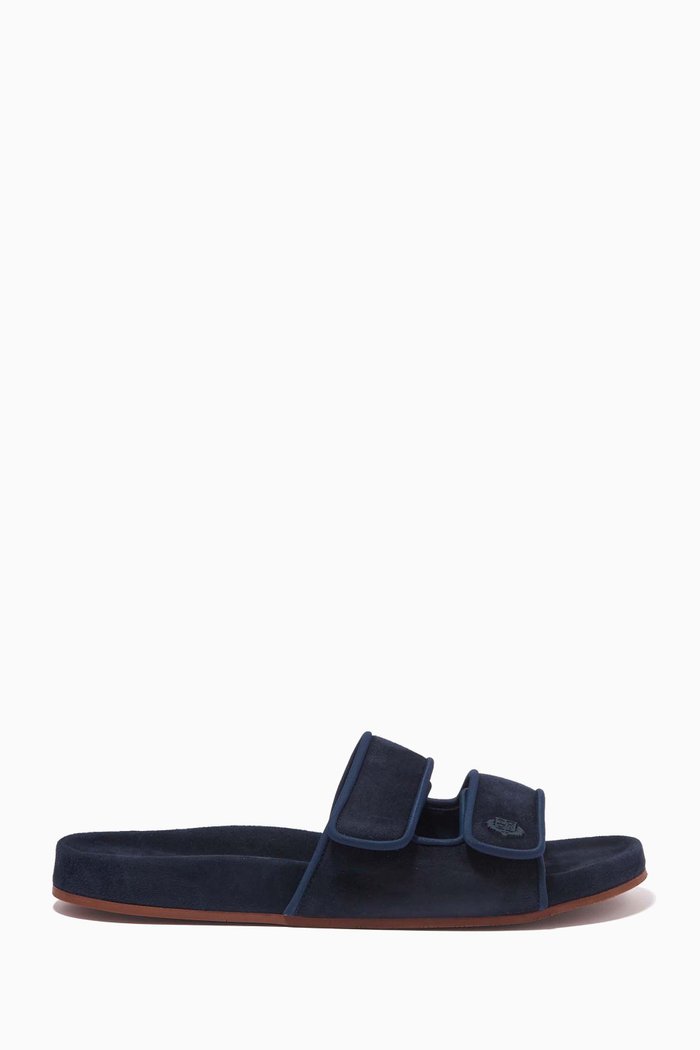 

Waikiki Slip-on Sandals in Suede, Blue