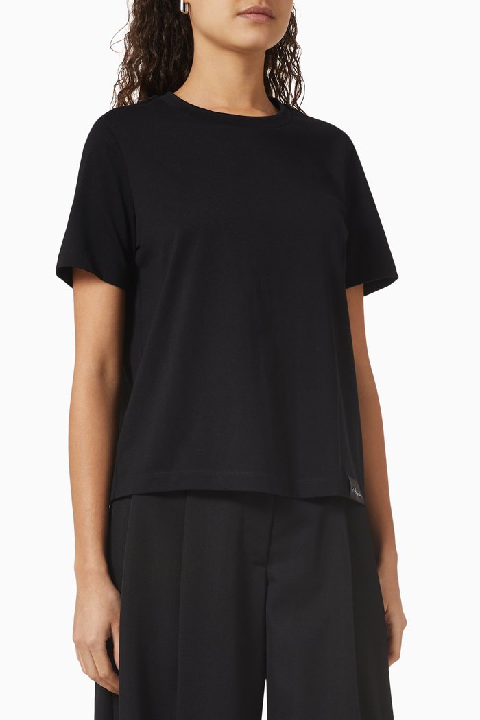 

Crewneck T-shirt in Cotton, Black