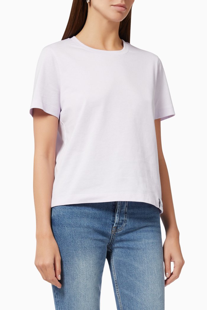 

Crewneck T-Shirt in Cotton, Purple