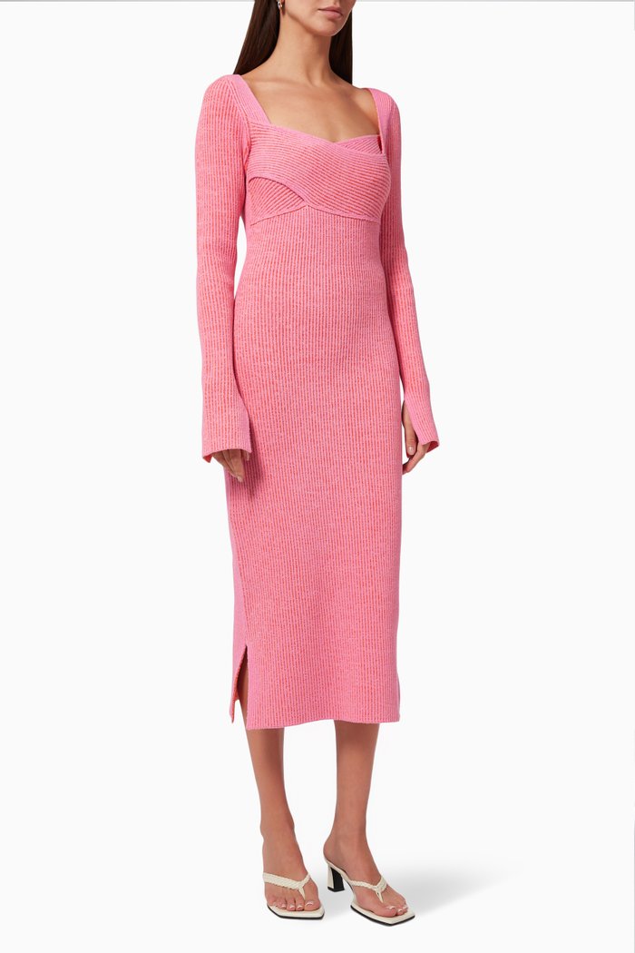 

Double Face Rib Dress, Pink