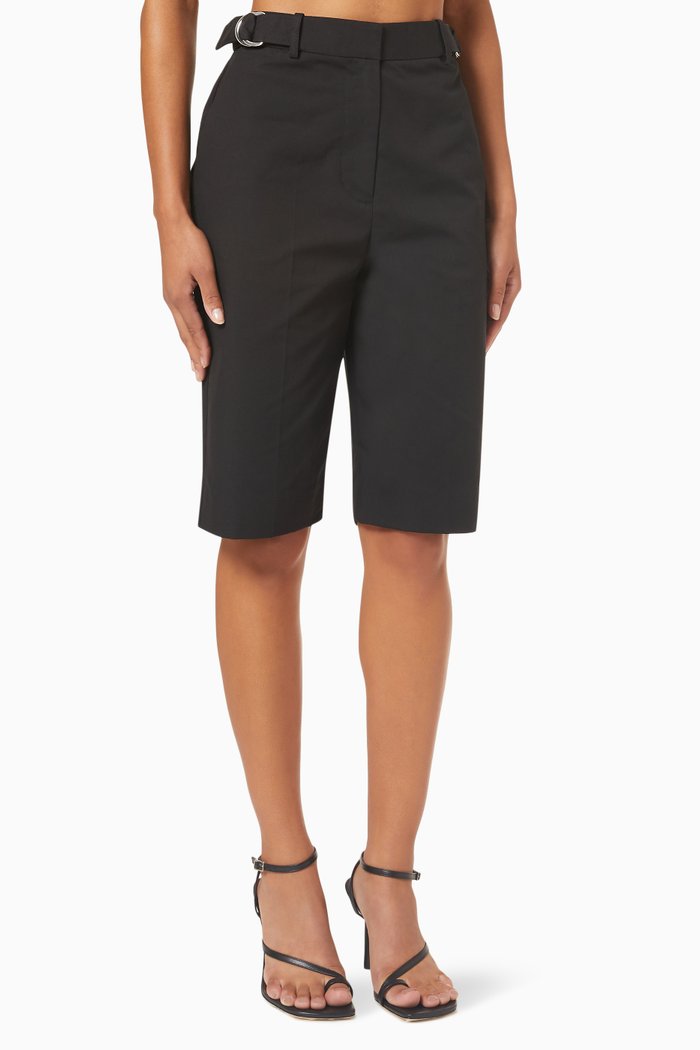 Walking Shorts in Cotton, Black