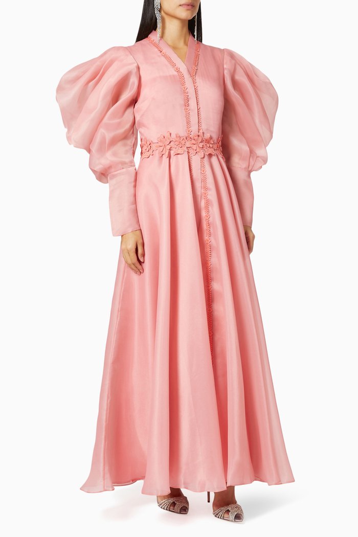 

Flowe Maxi Dress in Silk Organza, Orange