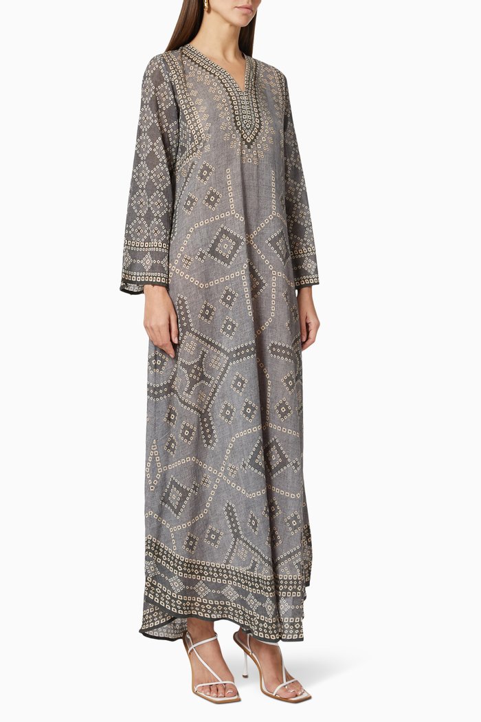 

Chanel Kaftan Jalabiya Dress in Cotton, Grey