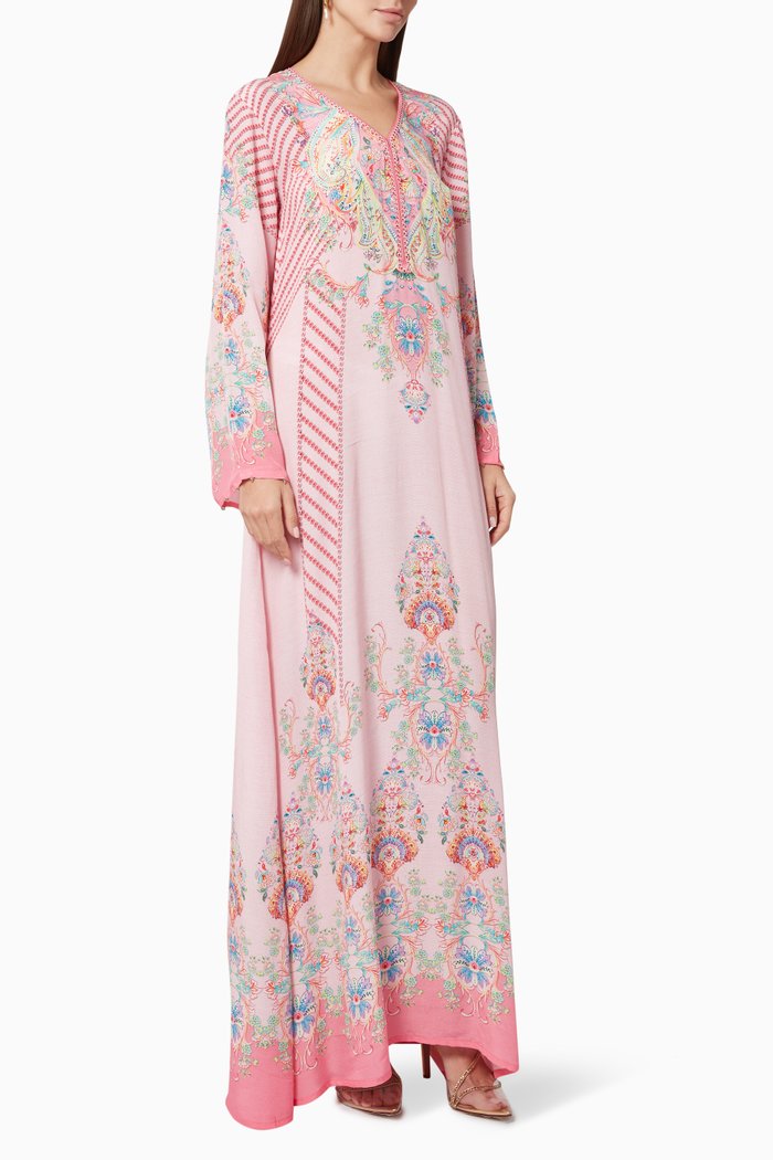 Lana Jalabiya in Crepe, Pink