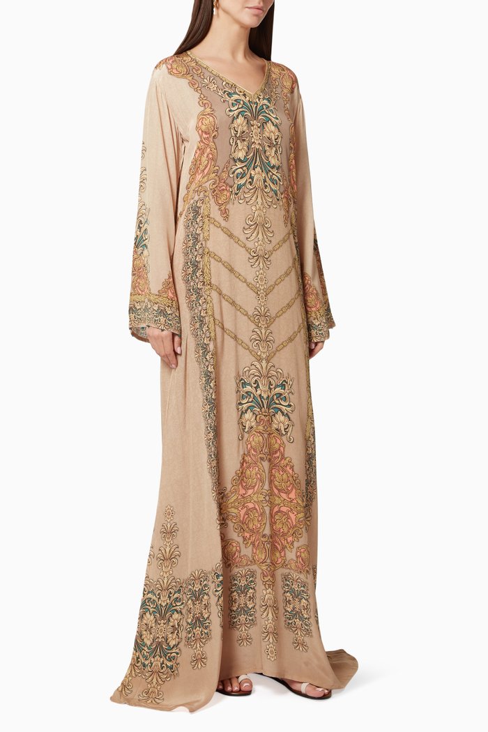 

Fairouz Jalabiya in Crepe, Gold