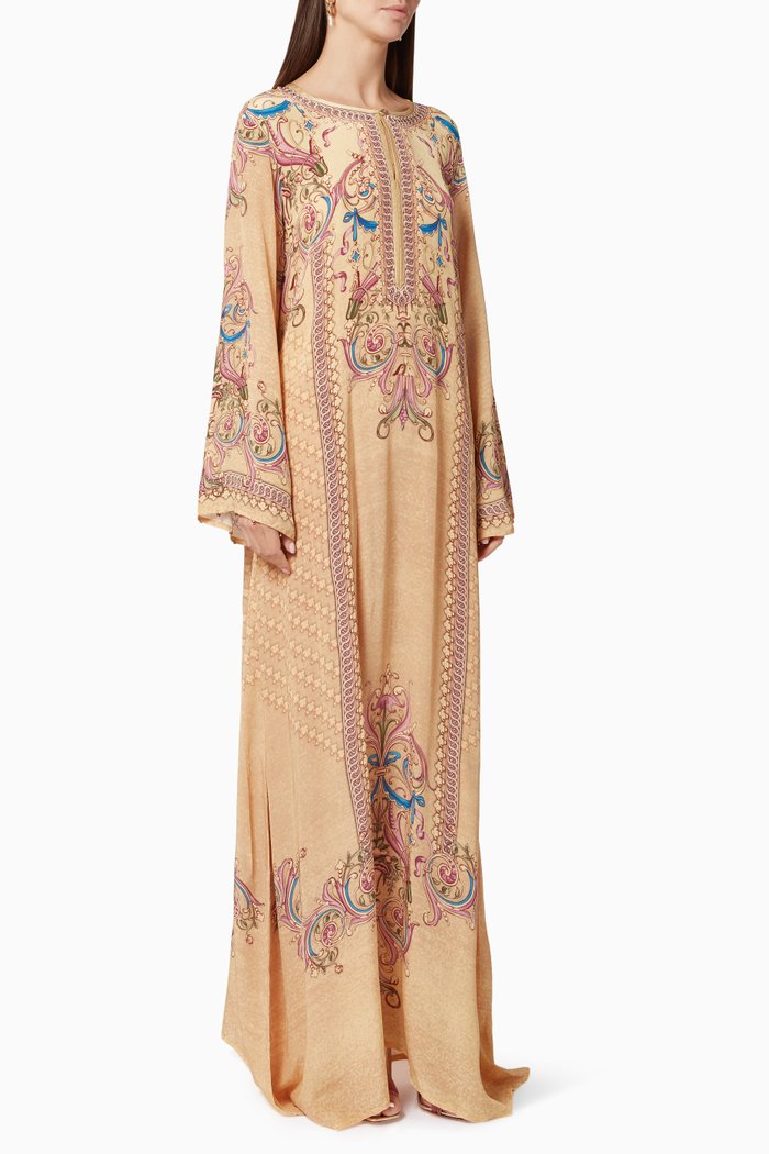 Salma Jalabiya in Crepe, Neutral
