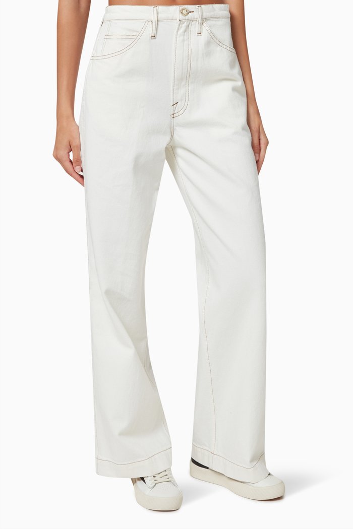 

Le Pixie Italian Wide Leg Jeans, White