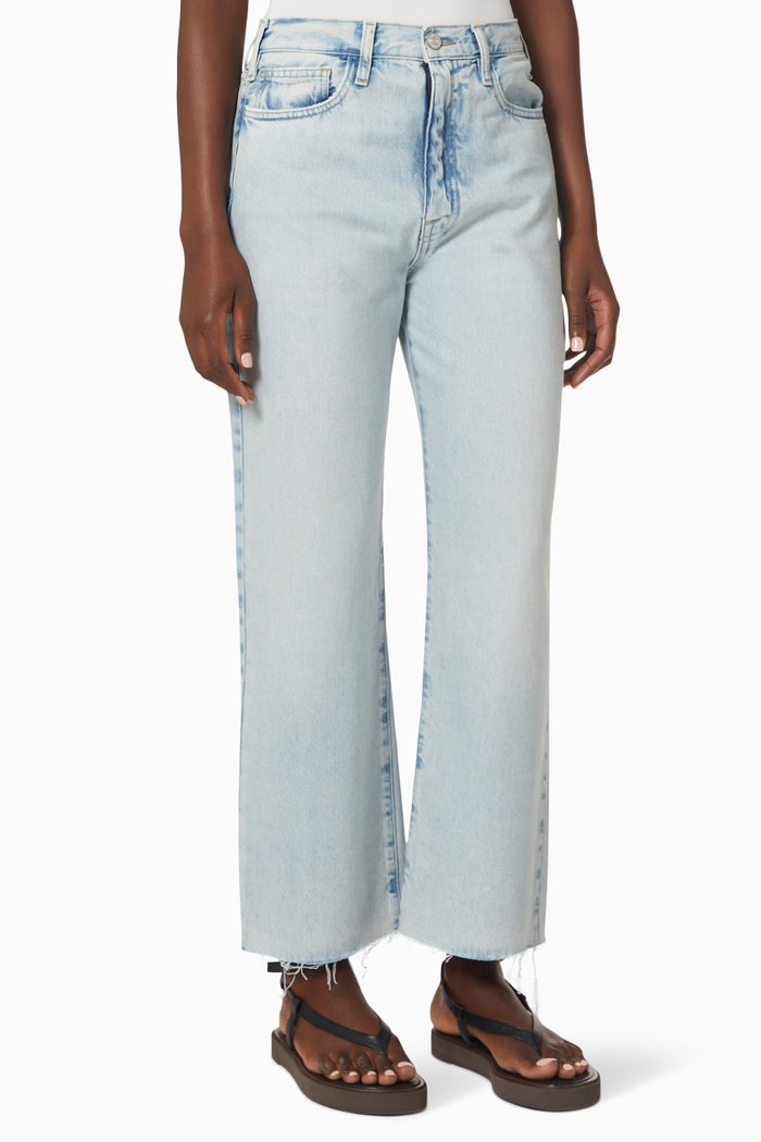 

Le Jane Crop Jeans in Biodegradable Cotton, Blue