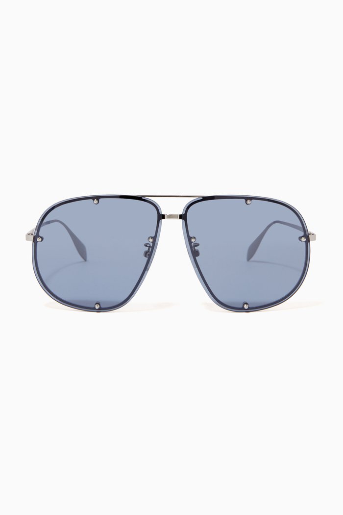 

Studs Pilot Sunglasses, Grey