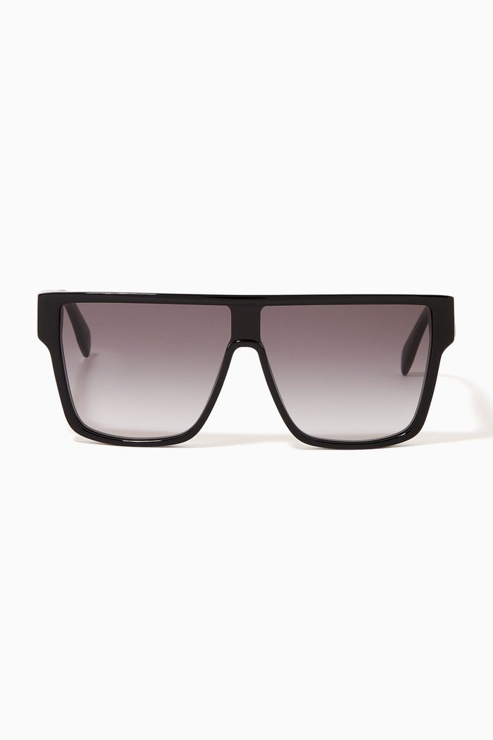 

Selvedge Flat Top Sunglasses in Acetate, Black