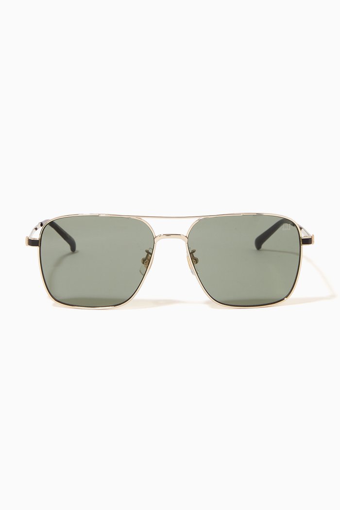 

61 Square Pilot Sunglasses in Metal, Gold