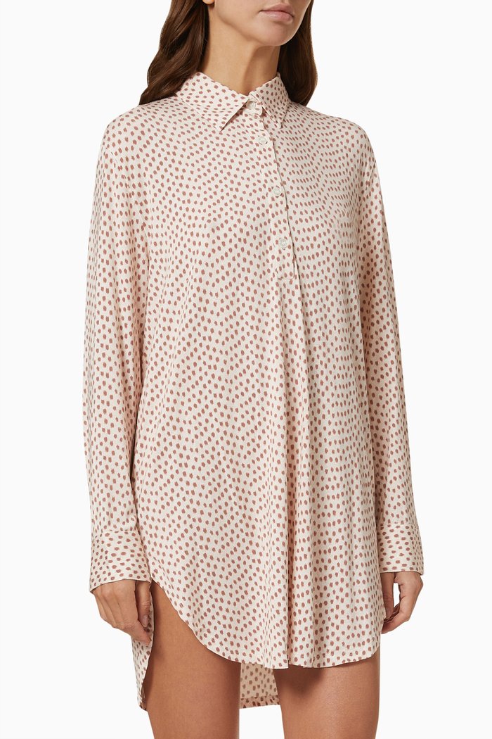 

Gisele Long Sleeve Sleepshirt, Brown