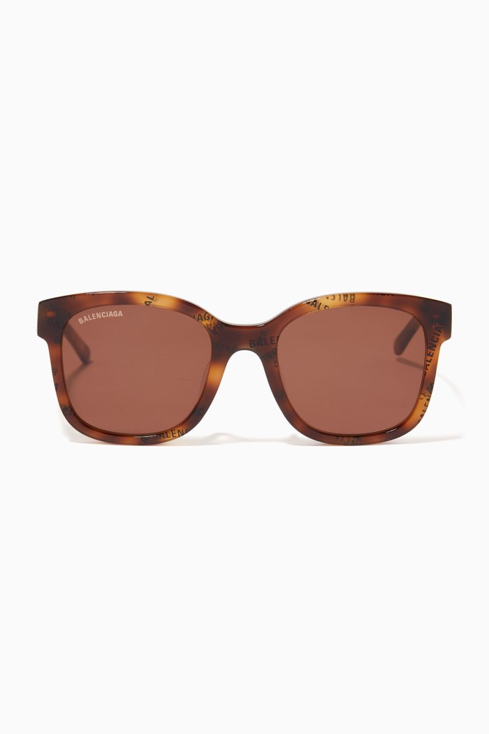 Square Sunglasses in Acetate, Brown