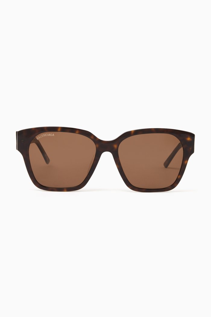 

Havana Rectangle Sunglasses in Acetate, Brown