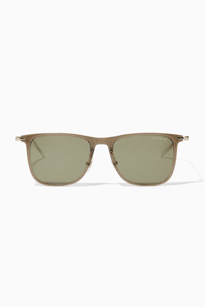 

Rectangular Sunglasses in Injected Nylon, Brown