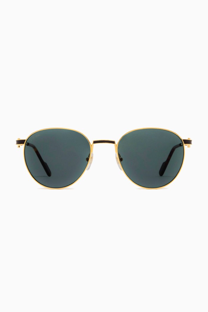 

Round Sunglasses in Metal, Gold