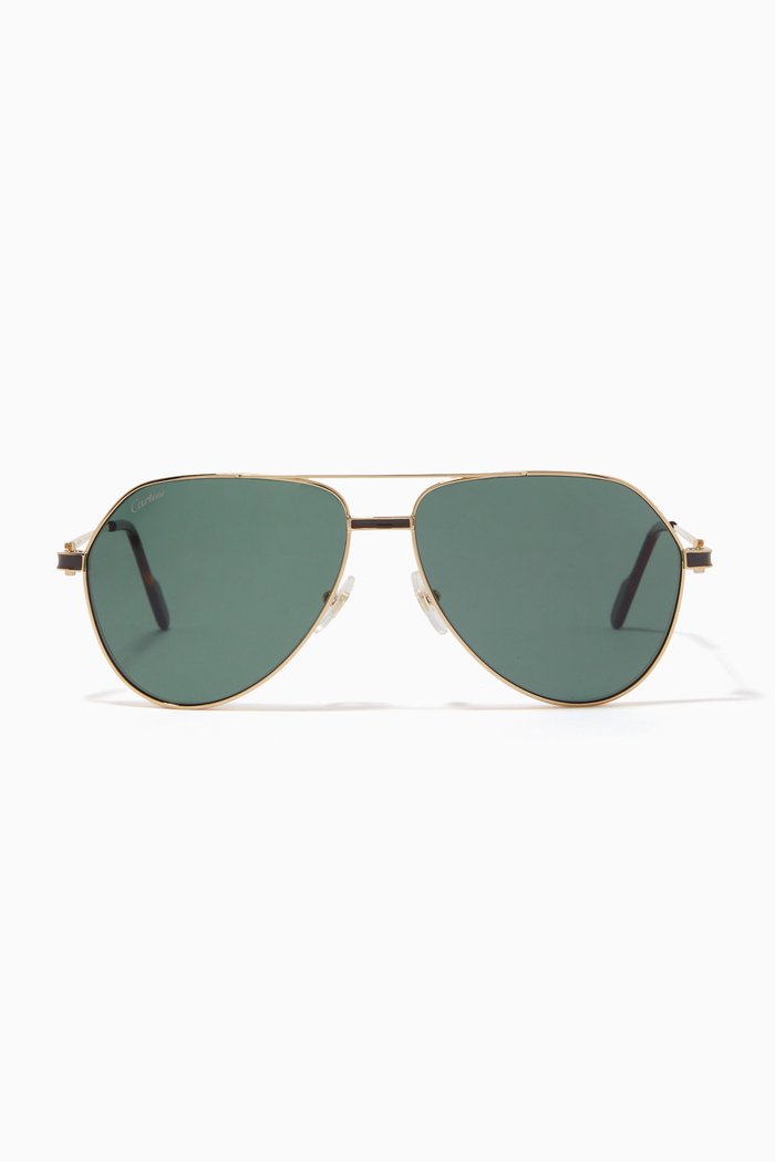 

Première de Cartier Sunglasses in Metal, Gold