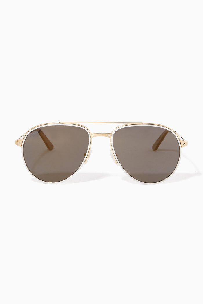 

Pilot Sunglasses in Metal, Gold