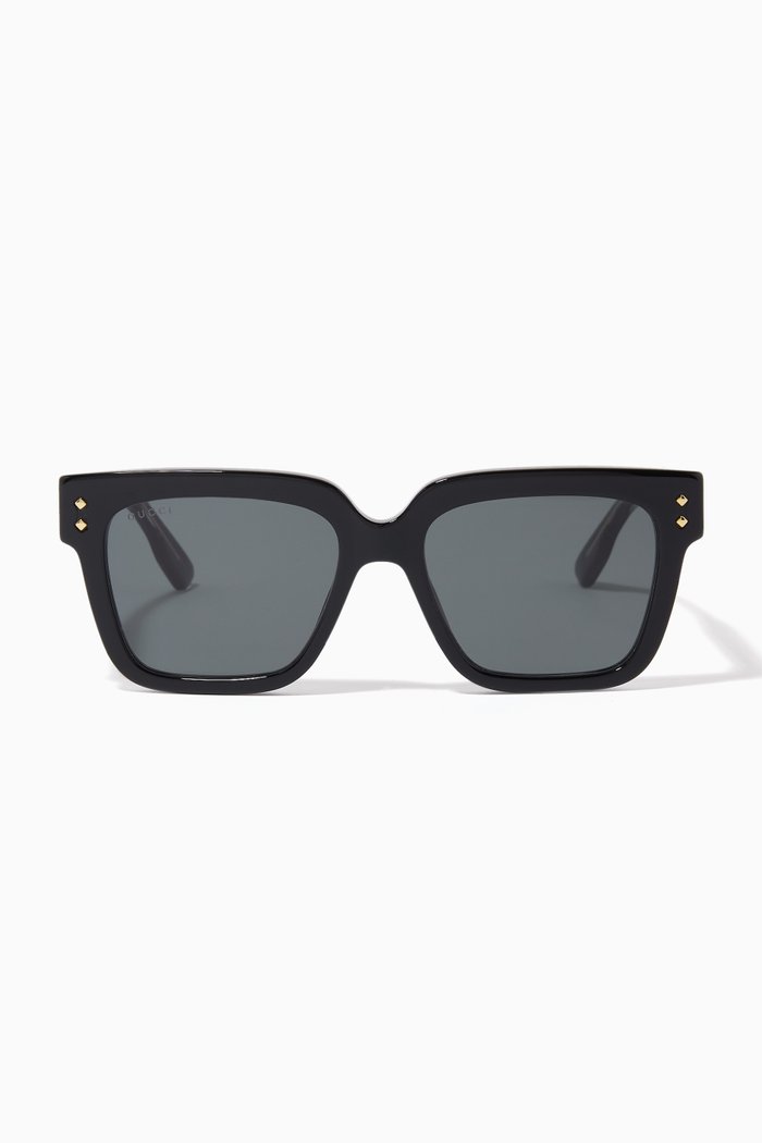 

Square Sunglasses in Acetate, Black
