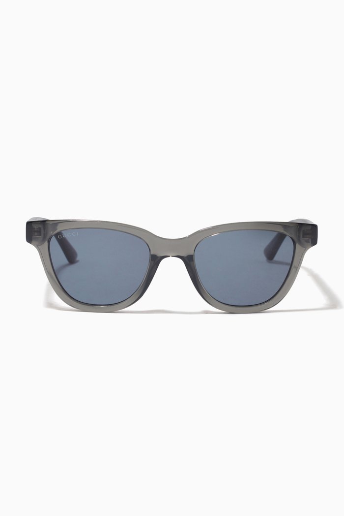 

Squared Frame Sunglasses in Acetate, Grey