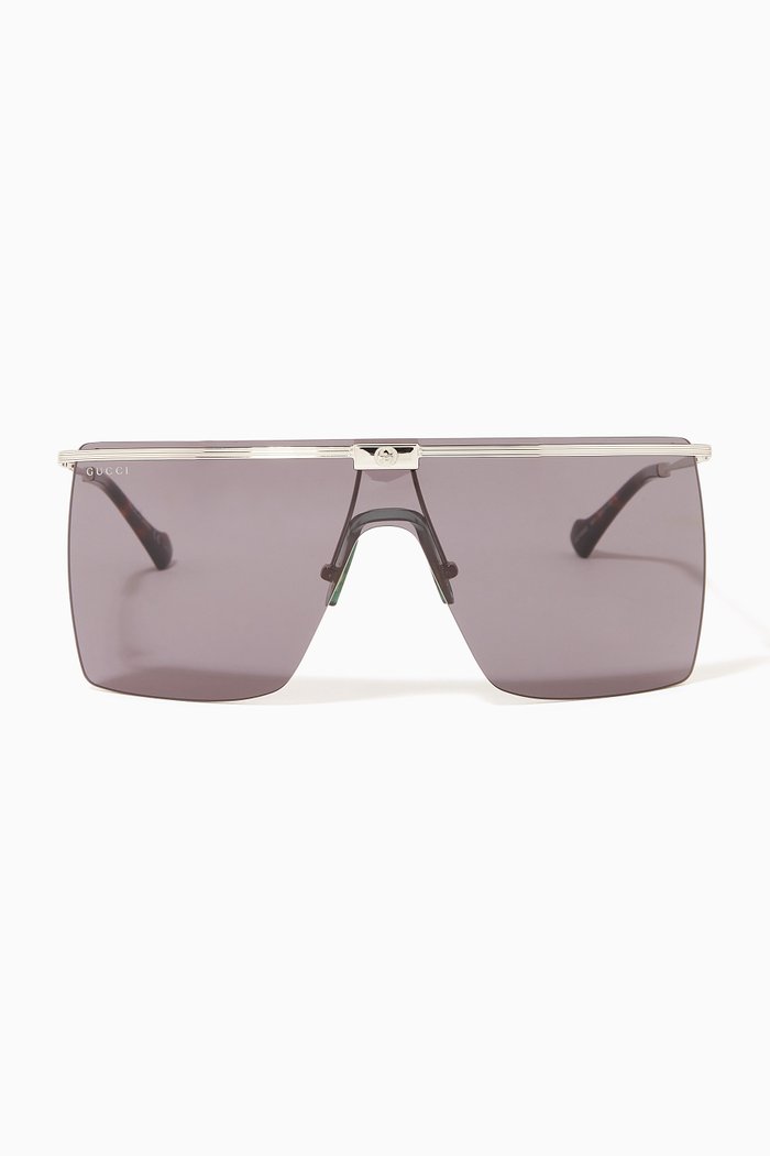 

Mask Frame Sunglasses in Metal, Silver