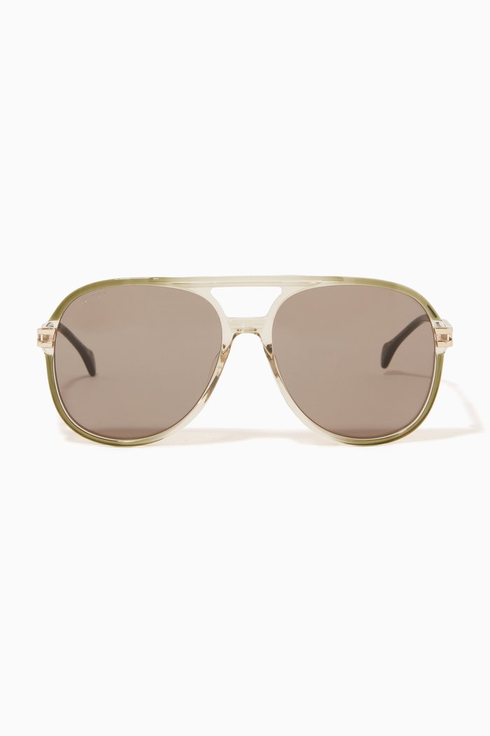 

Navigator Frame Sunglasses in Acetate & Metal, Multicolour