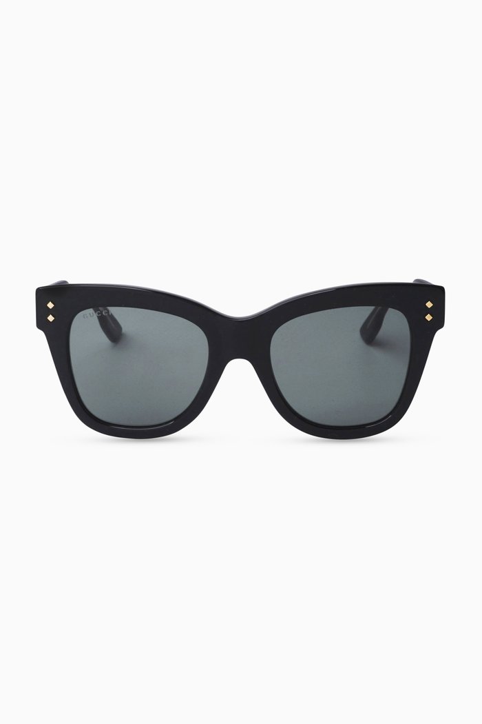

Cat Eye Sunglasses in Acetate, Black