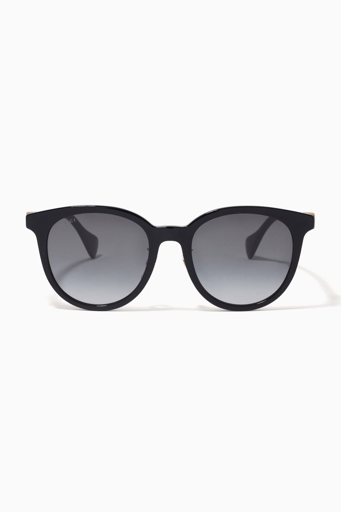 

Cat-eye Frame Sunglasses in Acetate, Black