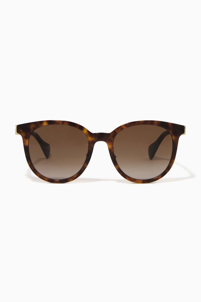 

Cat-eye Frame Sunglasses in Acetate, Brown
