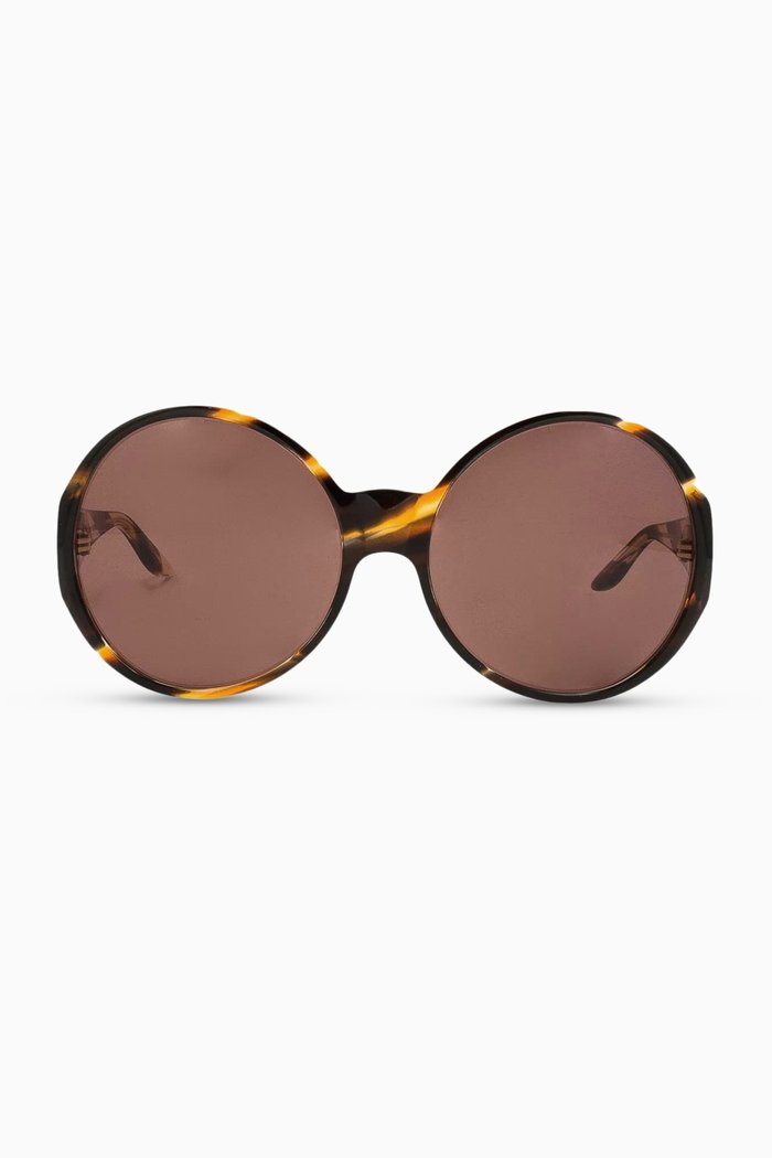 

Round Frame Sunglasses in Acetate, Brown