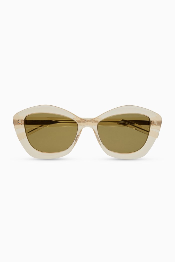 

Cat-eye Sunglasses in Acetate, Yellow