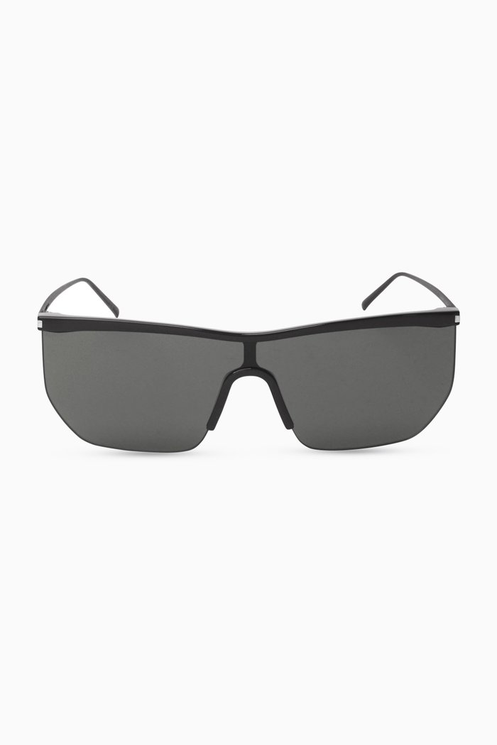 

Oversized D-frame Sunglasses in Metal, Black