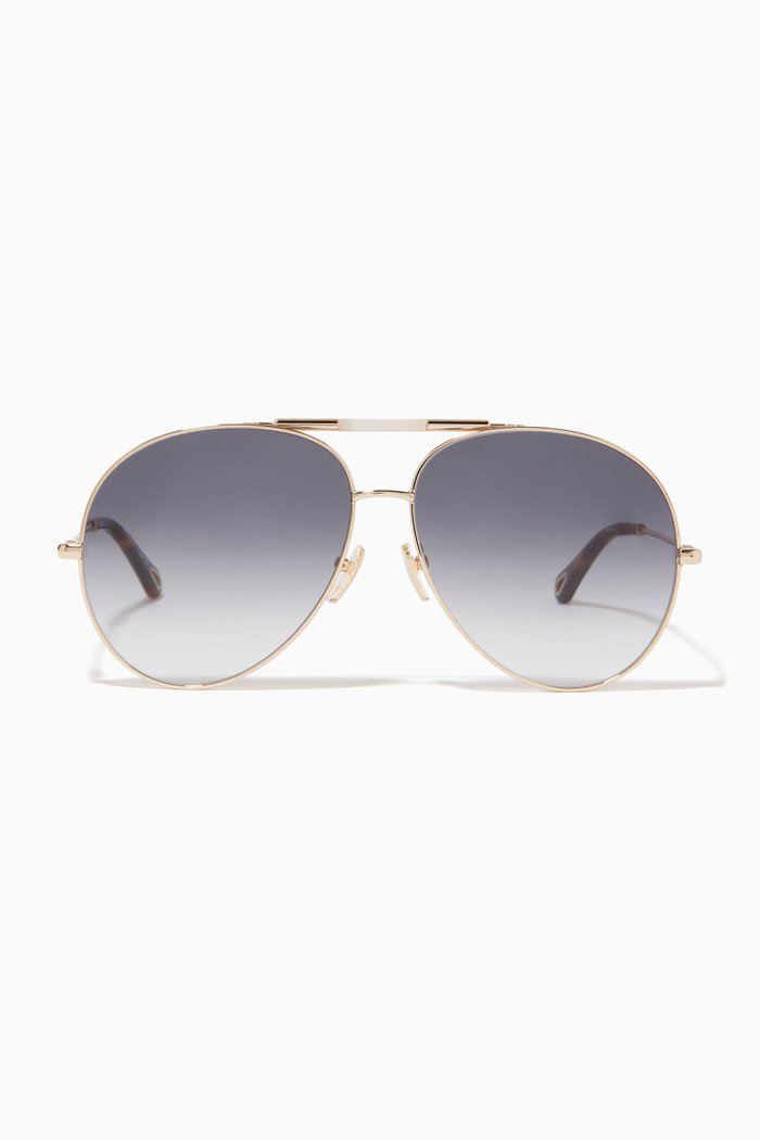 

Aviator Sunglasses in Metal, Blue