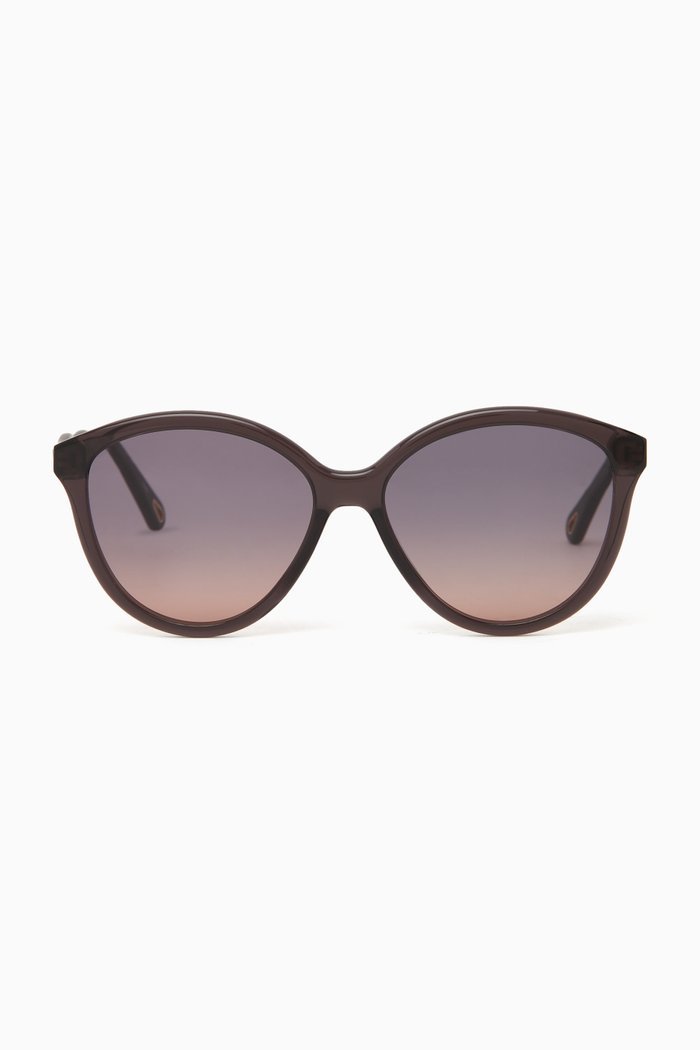 

D-Frame Sunglasses in Acetate, Grey