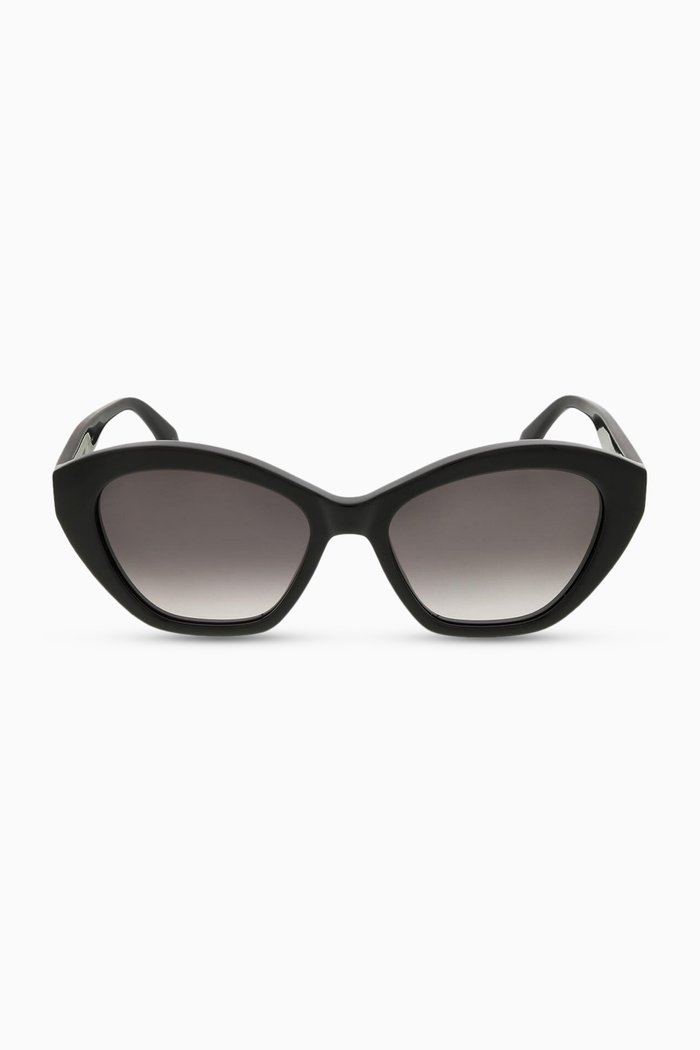 

Selvedge Cat-eye Sunglasses, Black