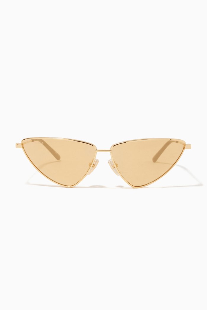 

Cat Eye Sunglasses in Metal, Yellow